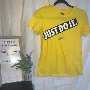 Yellow Nike shirt